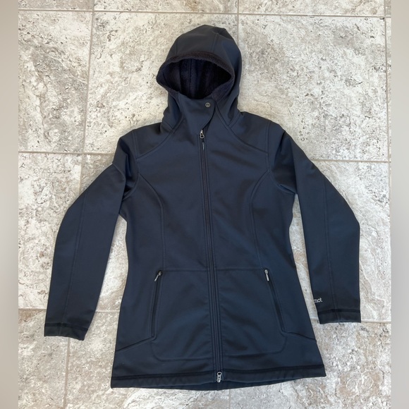 Marmot Soft Shell Fleece Lined Hooded Full Zip Unisex Black Jacket, L - Picture 6 of 13